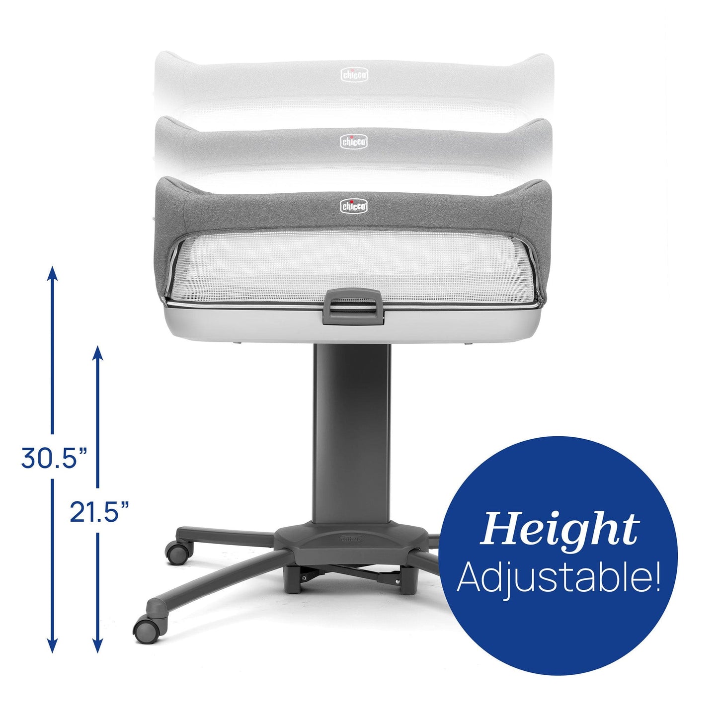 Chicco Close to You 3-in-1 Bedside Bassinet - Dove - 00079642010070