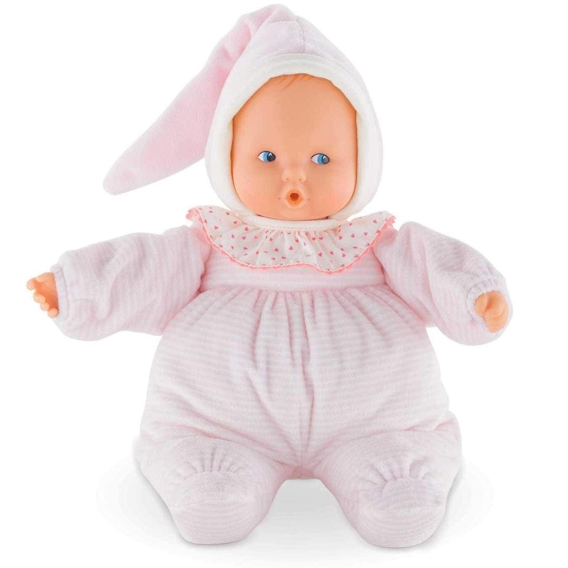 Corolle Babicorolle Pillow Soft 11" Babipouce Doll - Pink Striped - 00234