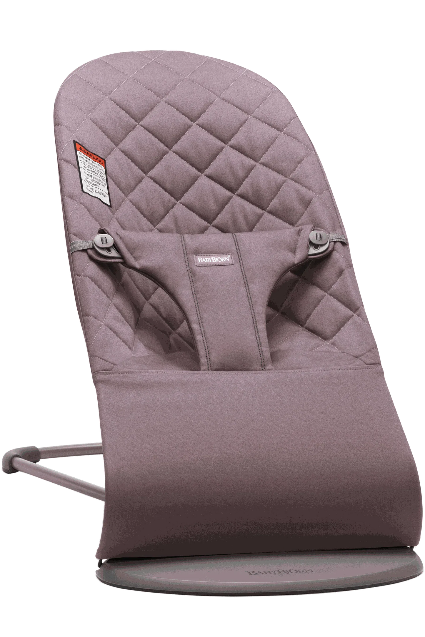 BabyBjörn Bouncer Bliss, Dark Gray Frame Classic Quilt Woven - Dark Purple - 006034US