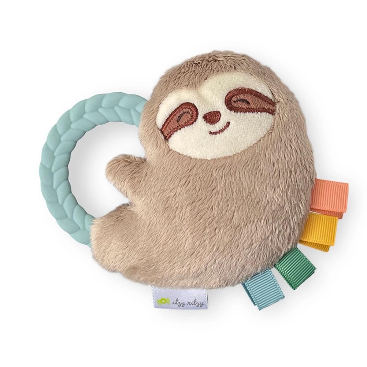 Itzy Ritzy Ritzy Rattle Pal Plush with Teether - Sloth - PRT8317