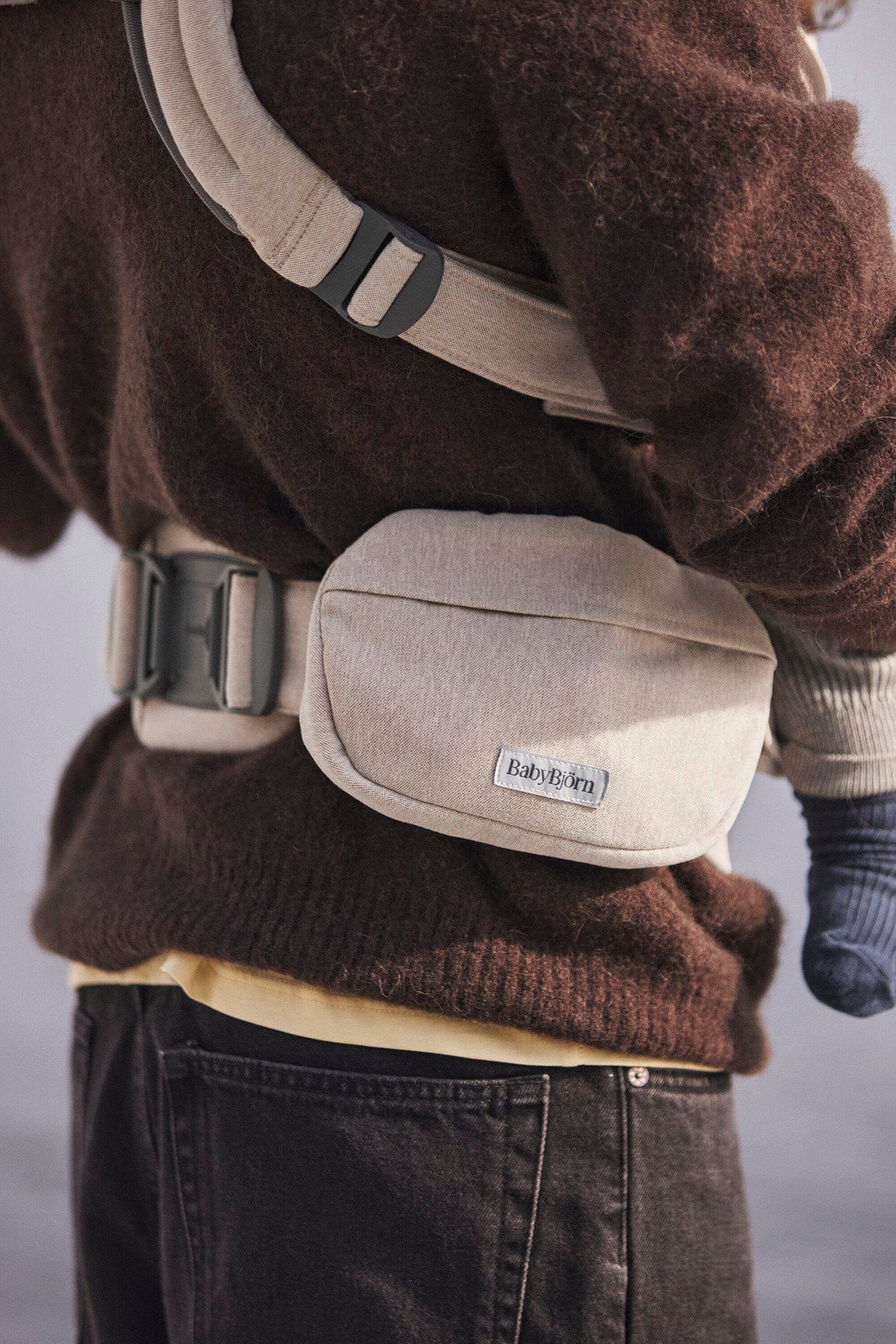 BabyBjorn Pocket Pouch, Woven Melange, Light Beige - 038003US