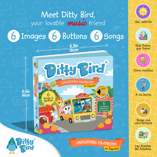 Ditty Bird Musical Books - Canciones Favoritas