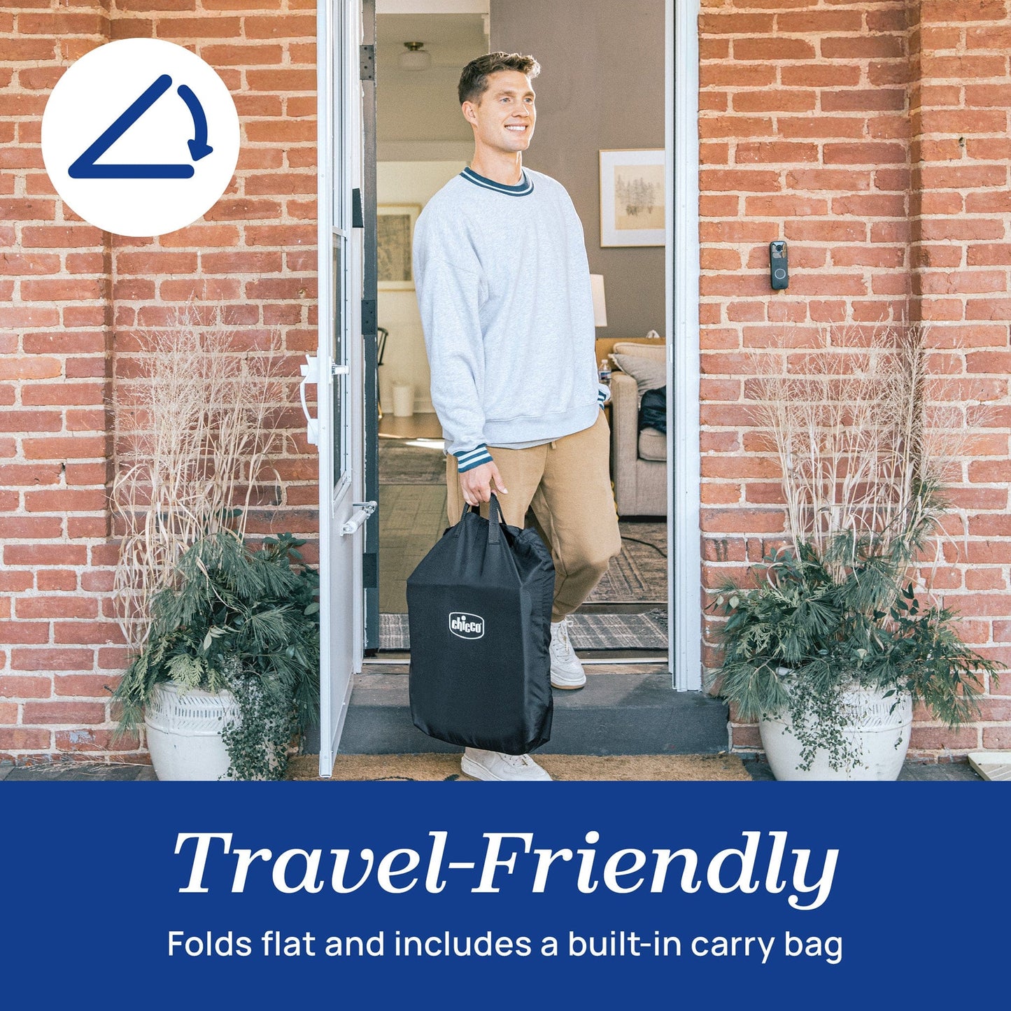 Chicco FastLock Go Hook-On High Chair - Black - 06087198950070