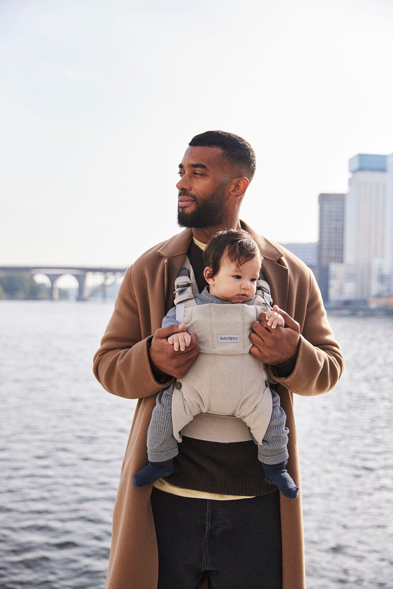 BabyBjörn Baby Carrier Harmony Woven Melange, Light Beige