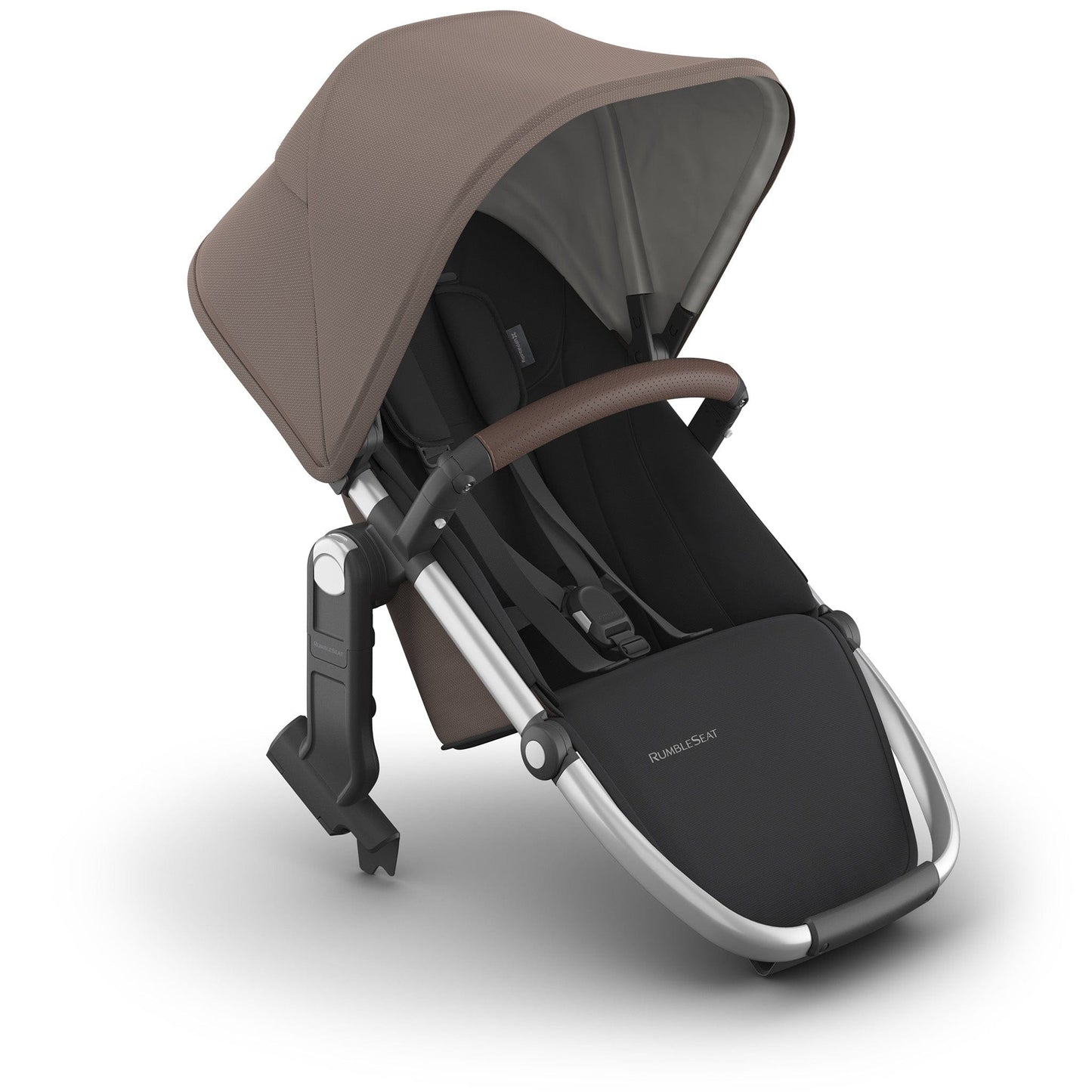 UPPAbaby RumbleSeat V3 - Theo (Dark Taupe / Silver Frame / Chestnut Leather) - 0904-RBS-NA-THO