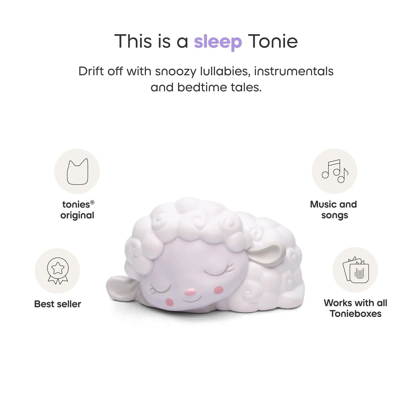 Tonies Sleepy Friends: Lullaby Melodies with Sleepy Sheep Audio Character (1y+) - 10001345