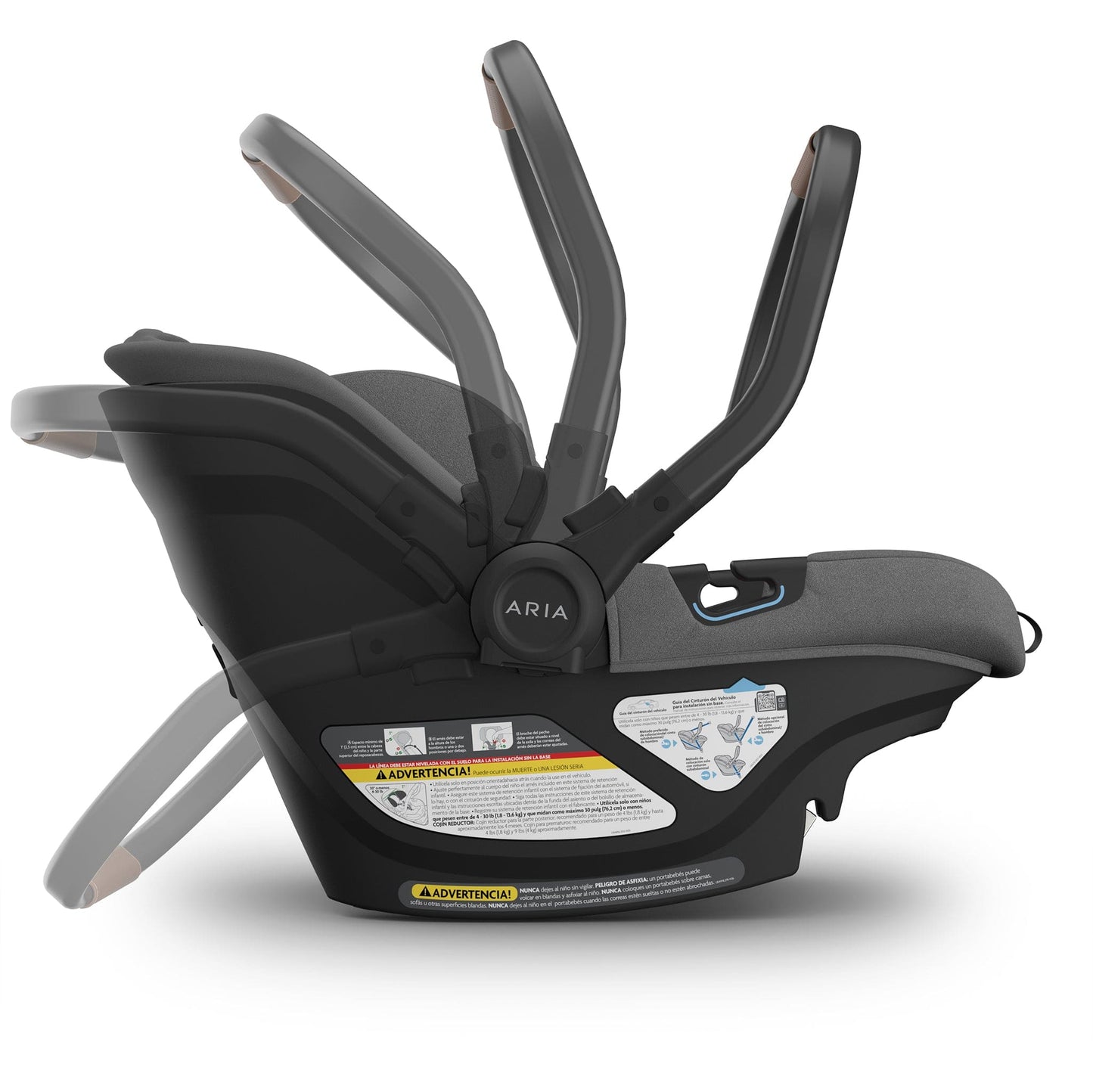 UPPAbaby Aria V2 Lightweight Infant Car Seat - Greyson (Charcoal Melange) - 1002-ARI-US-GRE