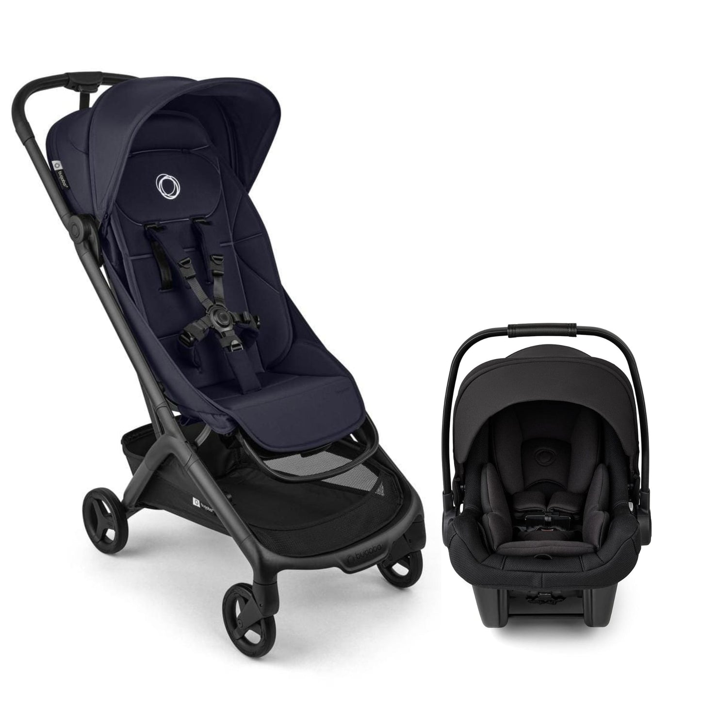 Bugaboo Butterfly 2 Plus + Turtle Air Shield Travel System Bundle - Deep Indigo / Black
