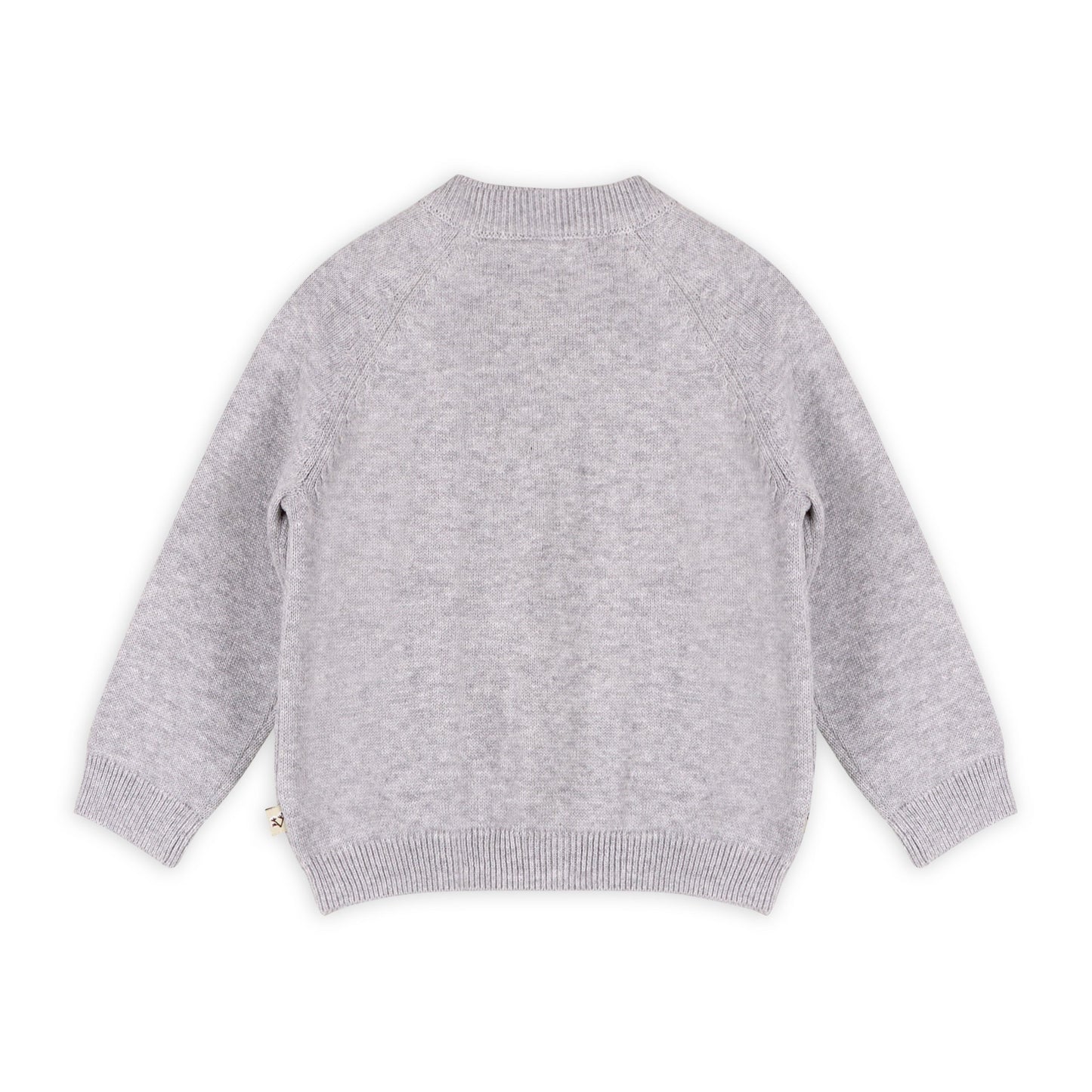 Viverano Organics Milan Organic Knit Baby Button Cardigan Sweater - Heather Grey, 6-12M