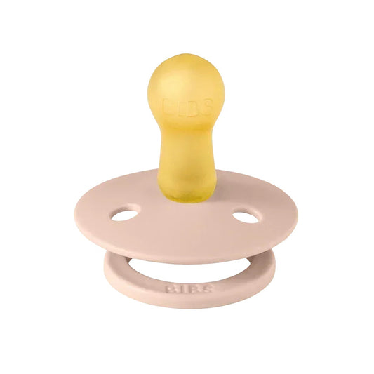 BIBS Colour 2-Pack Natural Rubber Latex Pacifiers, Size 3 - Blush/Blush