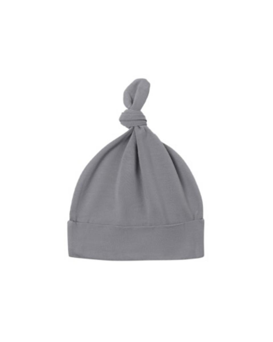 Grey baby knotted hat