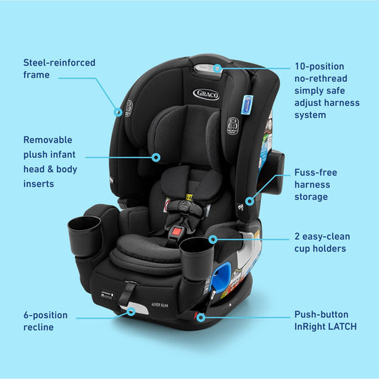 Graco 4Ever DLX Slim 4-in-1 Convertible Car Seat - Thompson - 2215504
