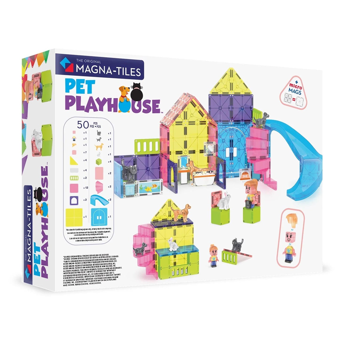 Magna-Tiles Pet Playhouse, 50 Piece Set - 252050PP