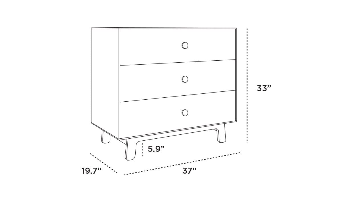Oeuf Dot 3 Drawer Dresser - Birch - 2M3D-M-01