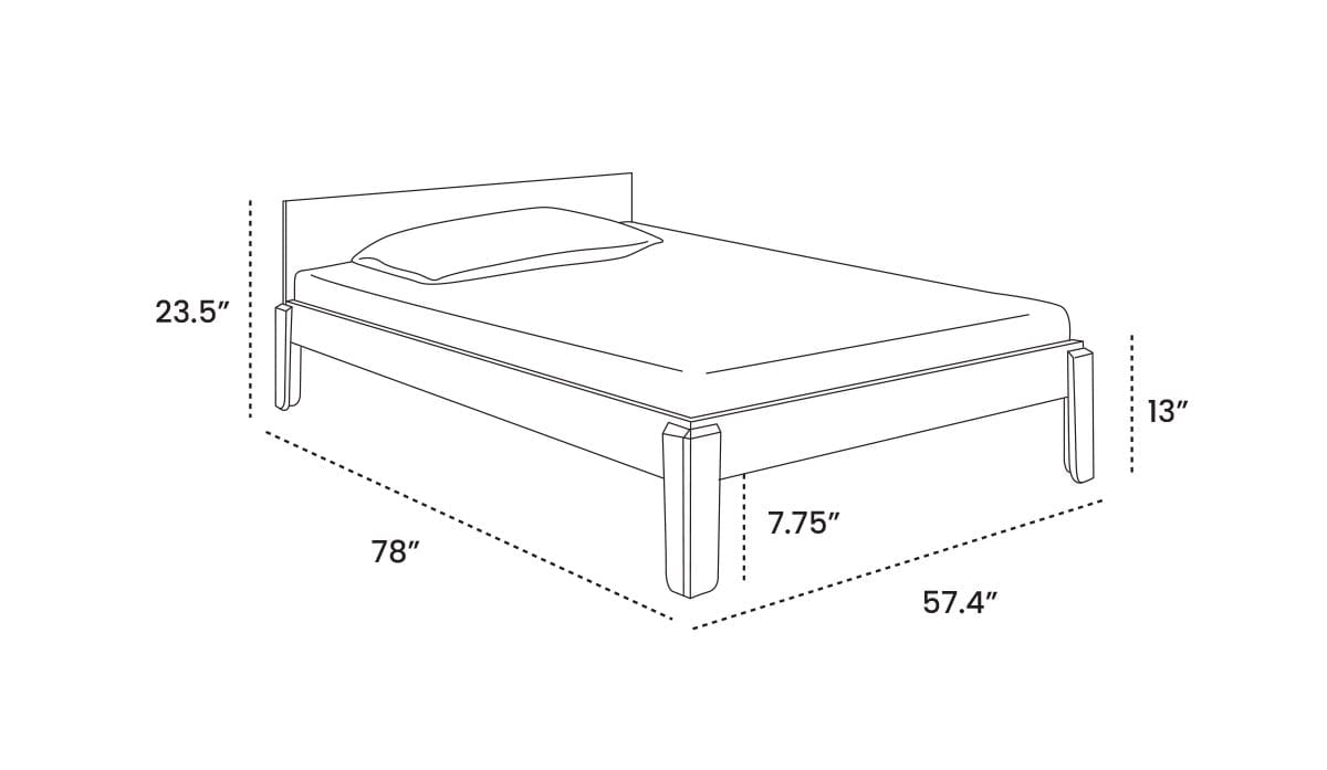 Oeuf Perch Full Size Bed - White - 2PFB01