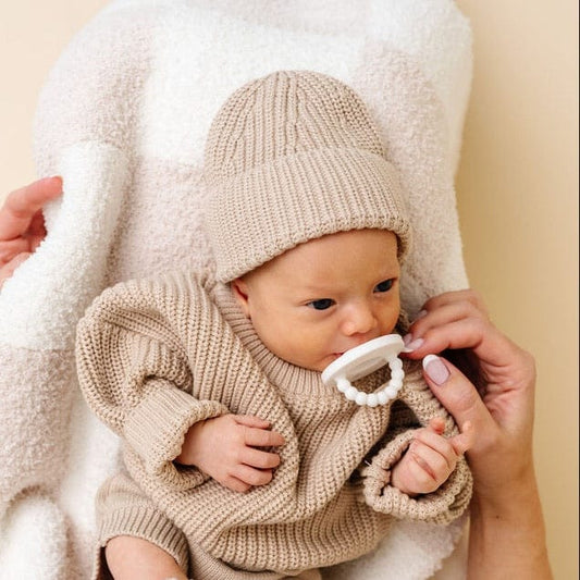 Lou Lou & Company Knit Beanie - Tan, Toddler