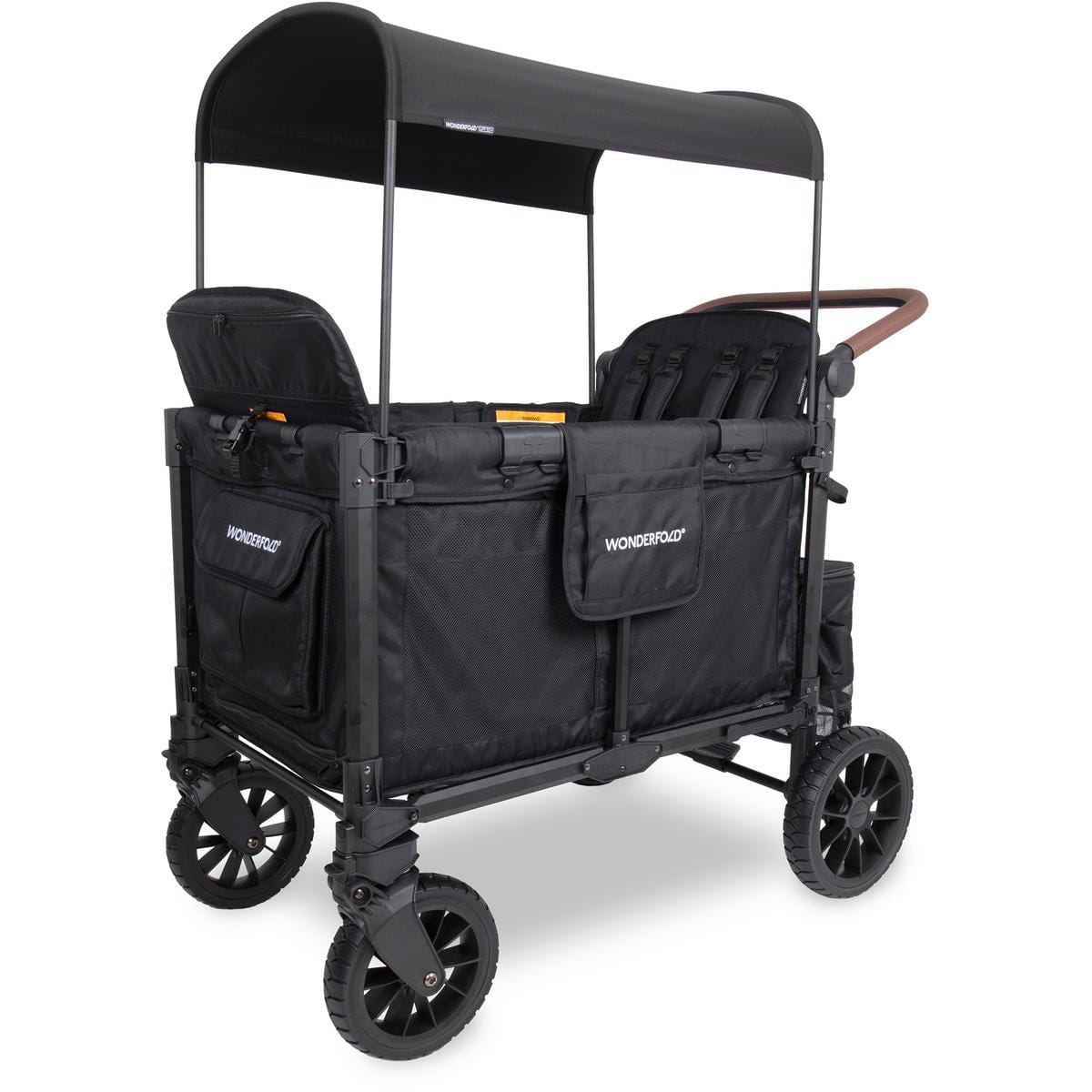 WonderFold OPEN BOX W4 Luxe Pro (4 Seater) Stroller Wagon - Jet Black - W4LUXP-JBLK-OB