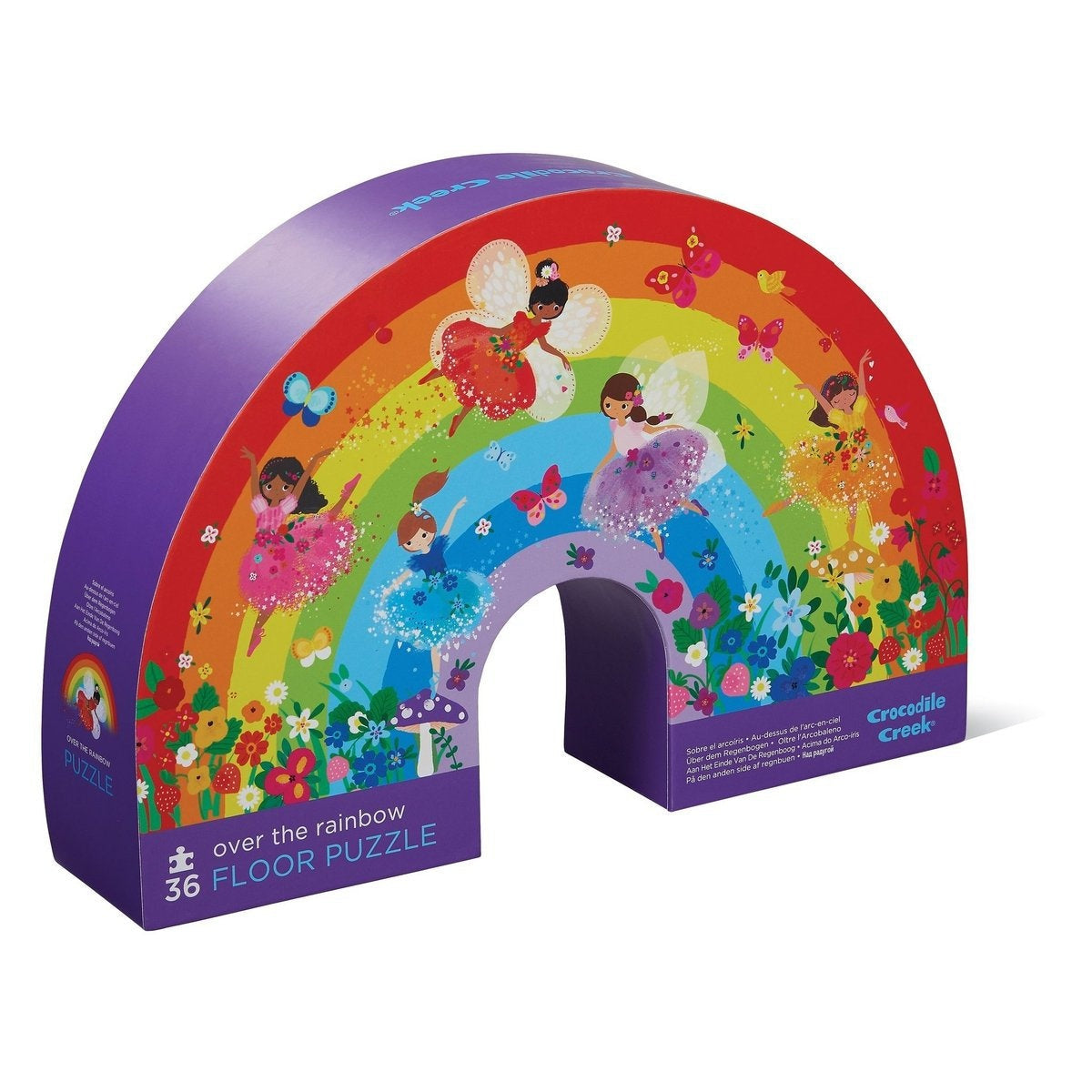 Crocodile Creek 36-Piece Shaped Box Puzzle - Over the Rainbow