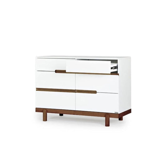 dadada Bliss 6-Drawer Dresser - White / Walnut - 46081-DA