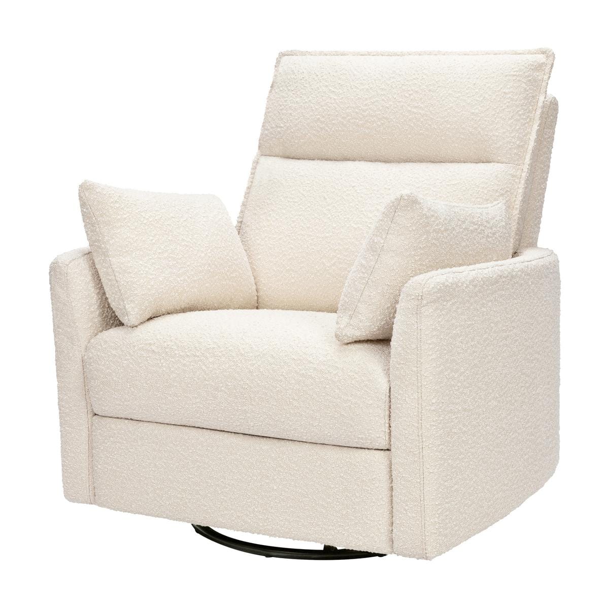 Babyletto Nori Extra Wide Electronic Recliner and Swivel Glider with USB port - Performance Ivory Boucle