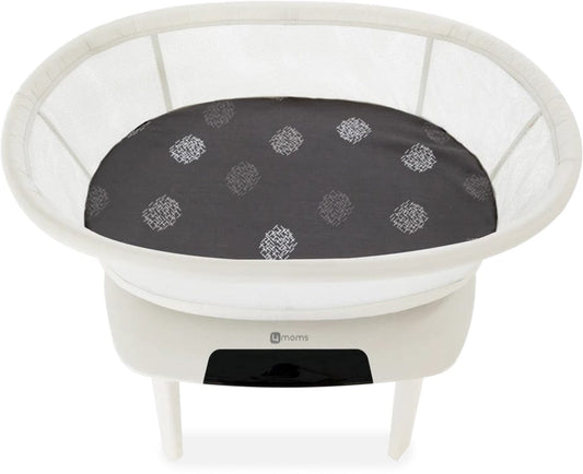 4moms Mamaroo Sleep Cotton Bassinet Sheet - Grey Crosshatch - 2000772