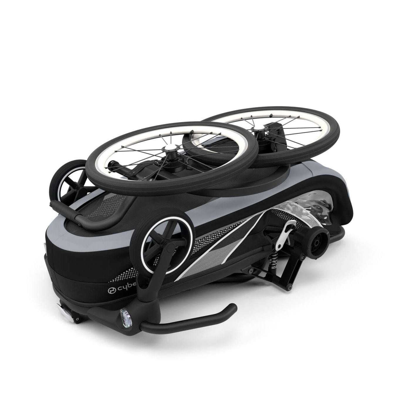 Cybex Zeno 2-in-1 Bike Trailer / Stroller (One Box) - All Black - 521003709