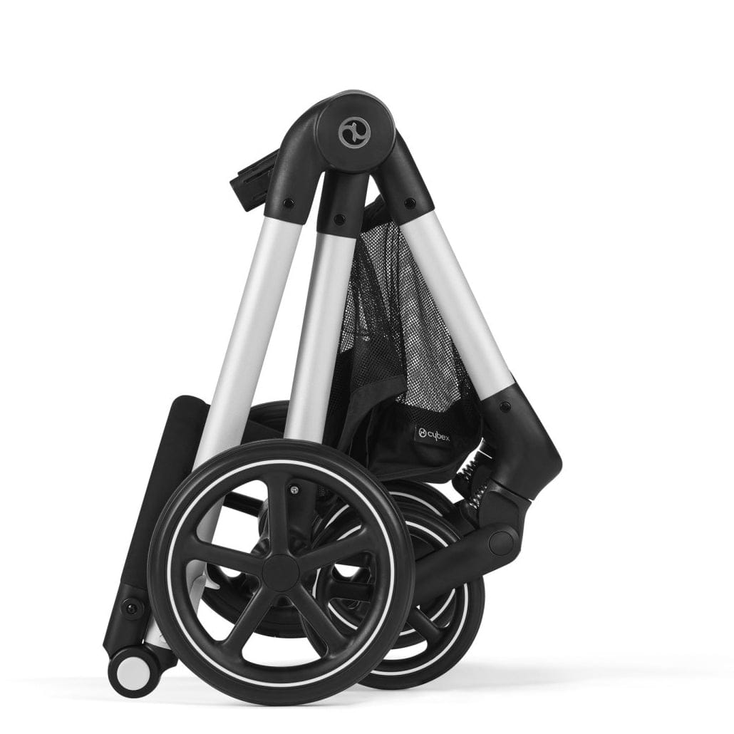 Cybex EOS 5-in-1 Travel System Stroller + Lightweight Aton G Infant Car Seat - Silver / Moon Black - 522005679