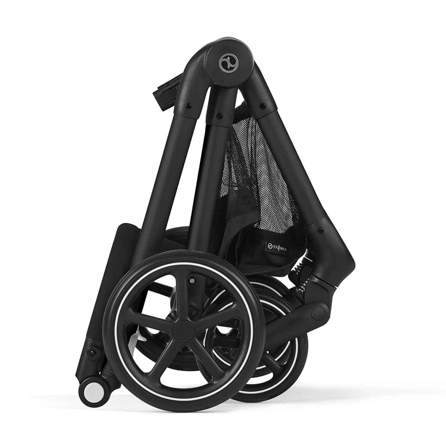 Cybex EOS 5-in-1 Travel System Stroller + Lightweight Aton G Swivel with SensorSafe - Black / Moon Black - 522005683