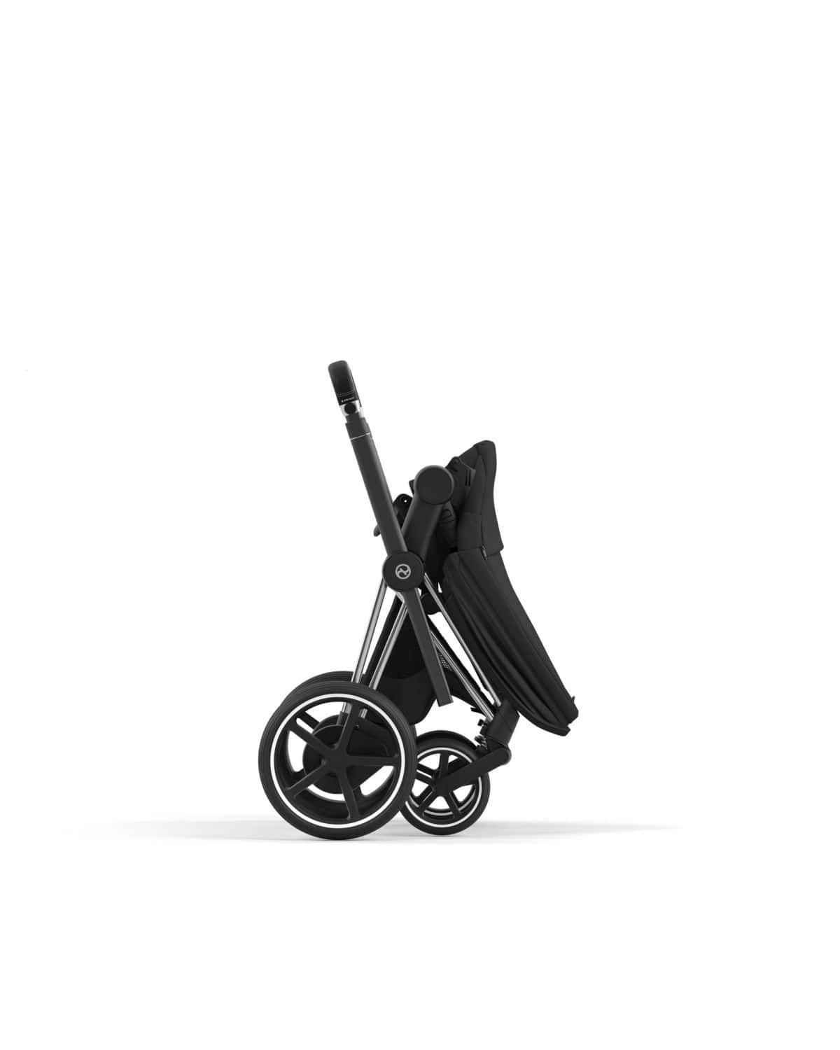 Cybex ePriam 2 Electronic Assist Stroller (One Box) - Chrome / Black / Sepia Black