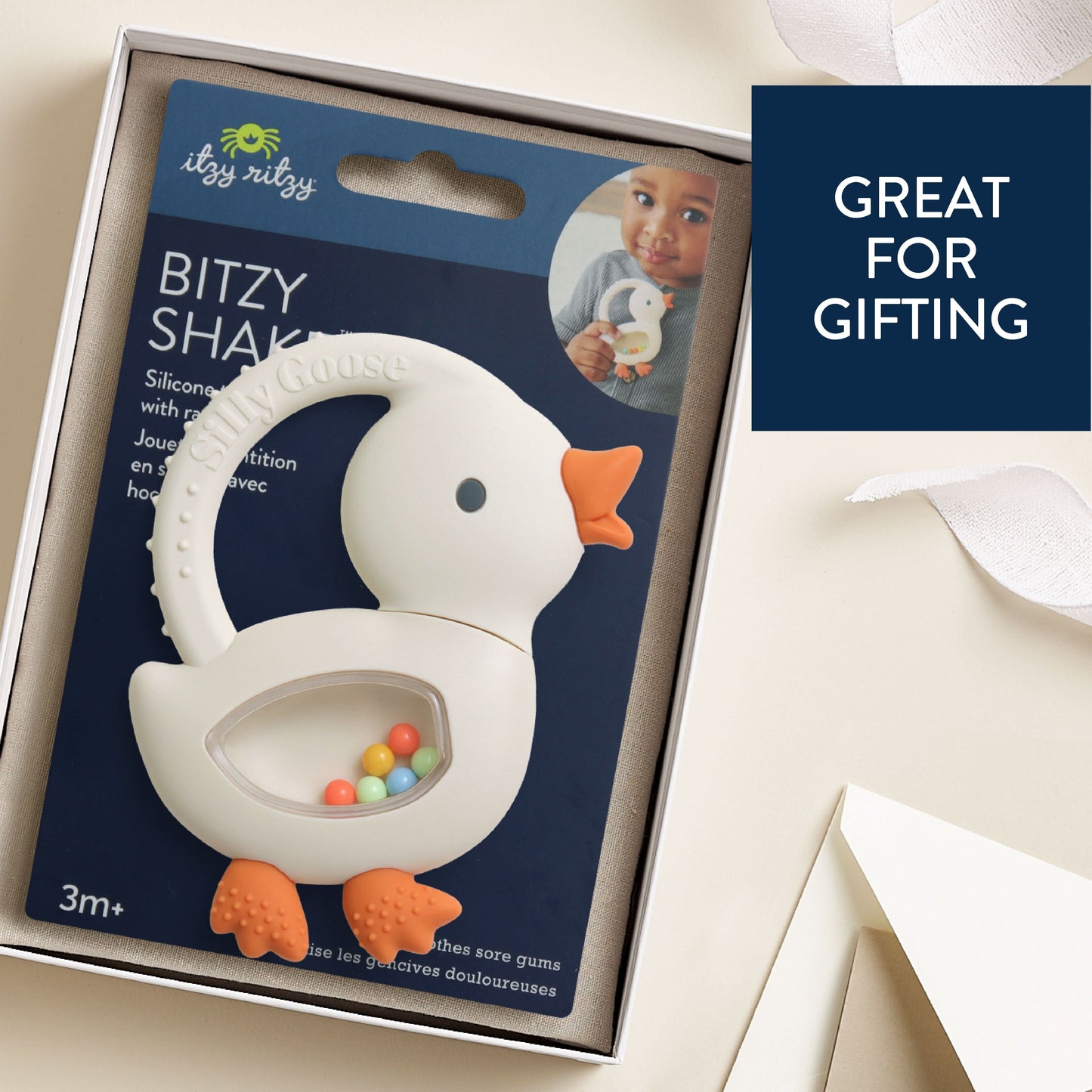 Itzy Ritzy Bitzy Shake Rattle - Goose - Image 7