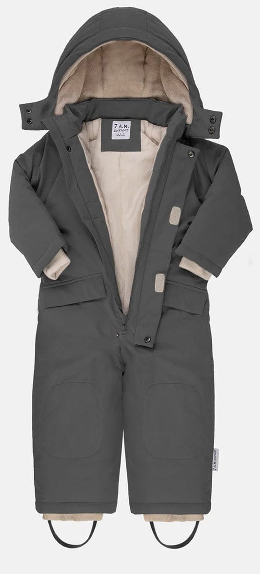 7 A.M. Enfant Snowsuit Grand - Benji - Smokey (2-3T) - SSG80-G-SMK