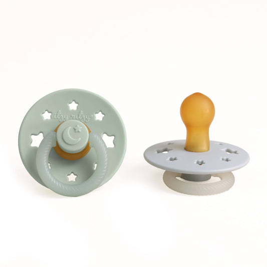 Itzy Ritzy Itzy Soother Glow Natural Rubber Paci Sets - Glow 0-6M