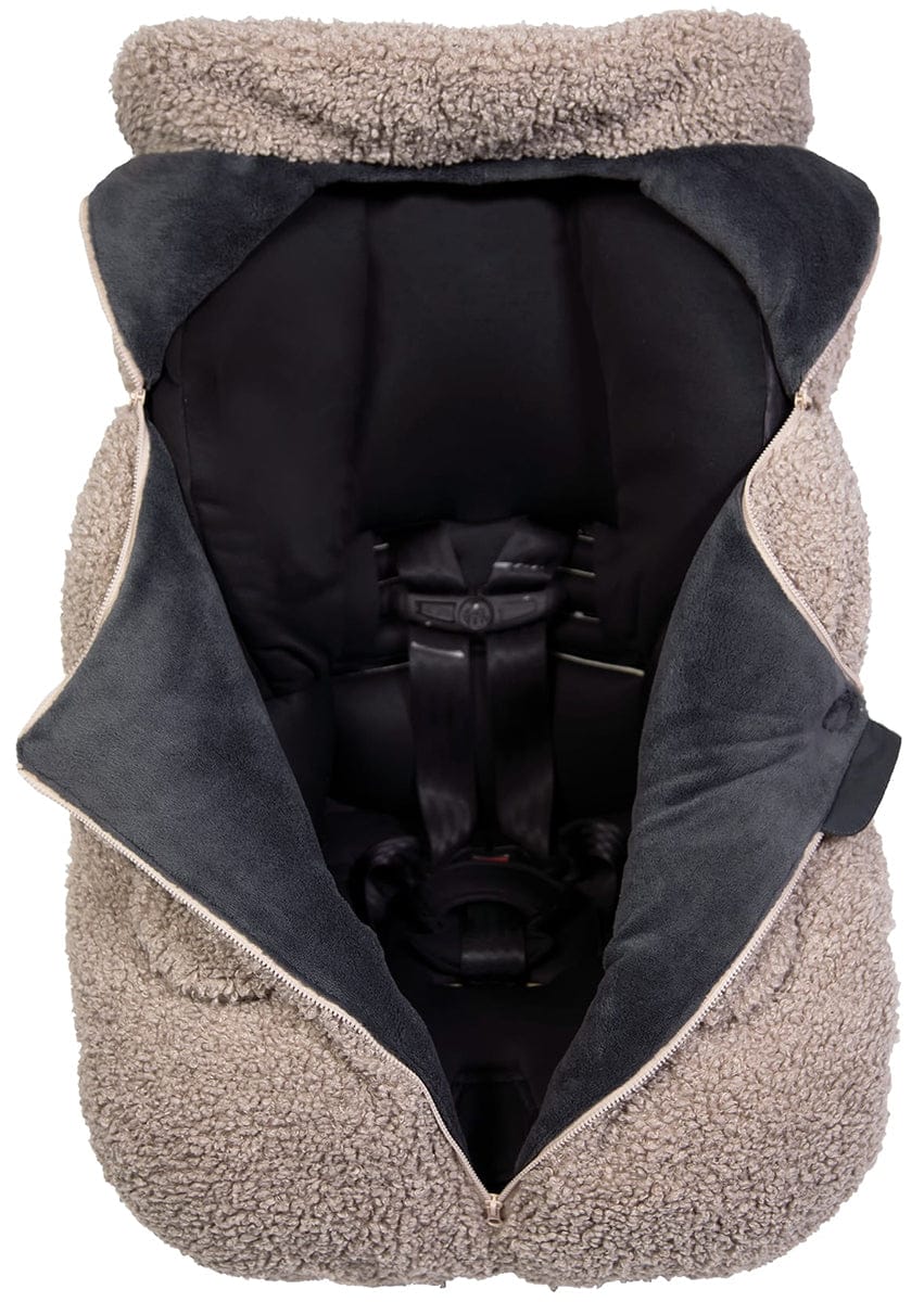 7 A.M. Enfant Cocoon Car Seat Cover - Teddy - Oatmeal Teddy - CSC-TEDO