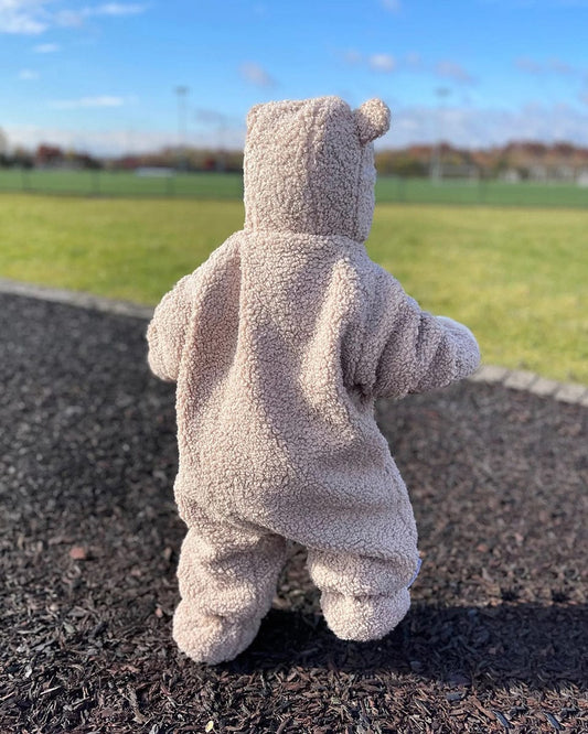7 A.M. Enfant Jumpsuit - Teddy - Oatmeal (3-6M) - SSB90-B-TEDO