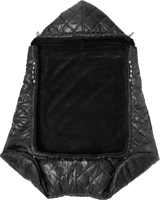 7 A.M. Enfant K-Poncho Baby Carrier Cover - Black Plush - KP50-BP