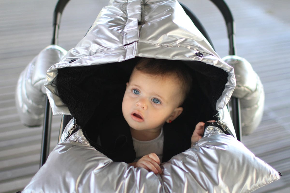 7 A.M. Enfant POD Footmuff, Medium/Large (18M-3T) - Glacier - POD30ML-GL