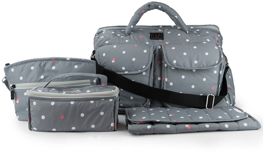 7 A.M. Enfant Voyage Bag, Small - Grey Dots - VB001S-GRYDOTS