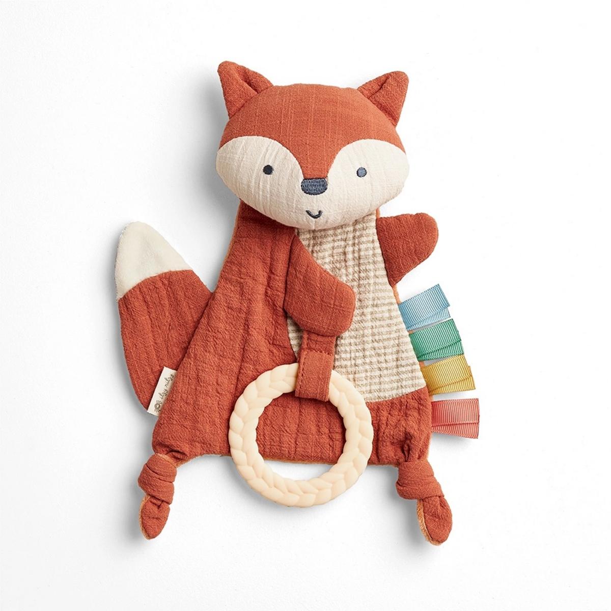 Itzy Ritzy Bitzy Crinkle Sensory Crinkle Toy with Teether - Alex the Fox - 303001649