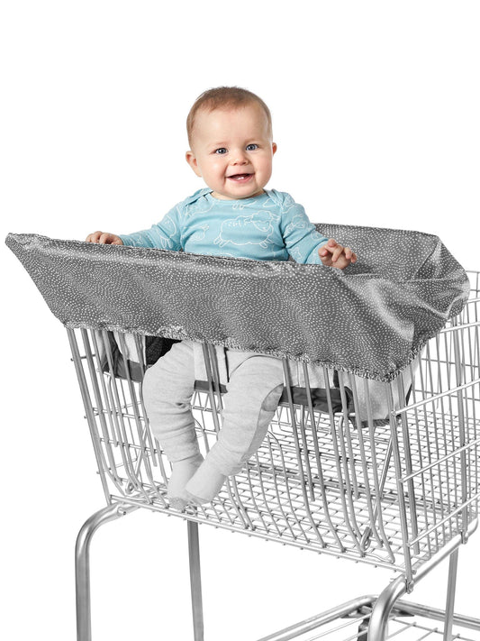 Skip Hop Take Cover Shopping Cart & Baby High Chair Cover - Grey Swirl Dot - 9Q221010