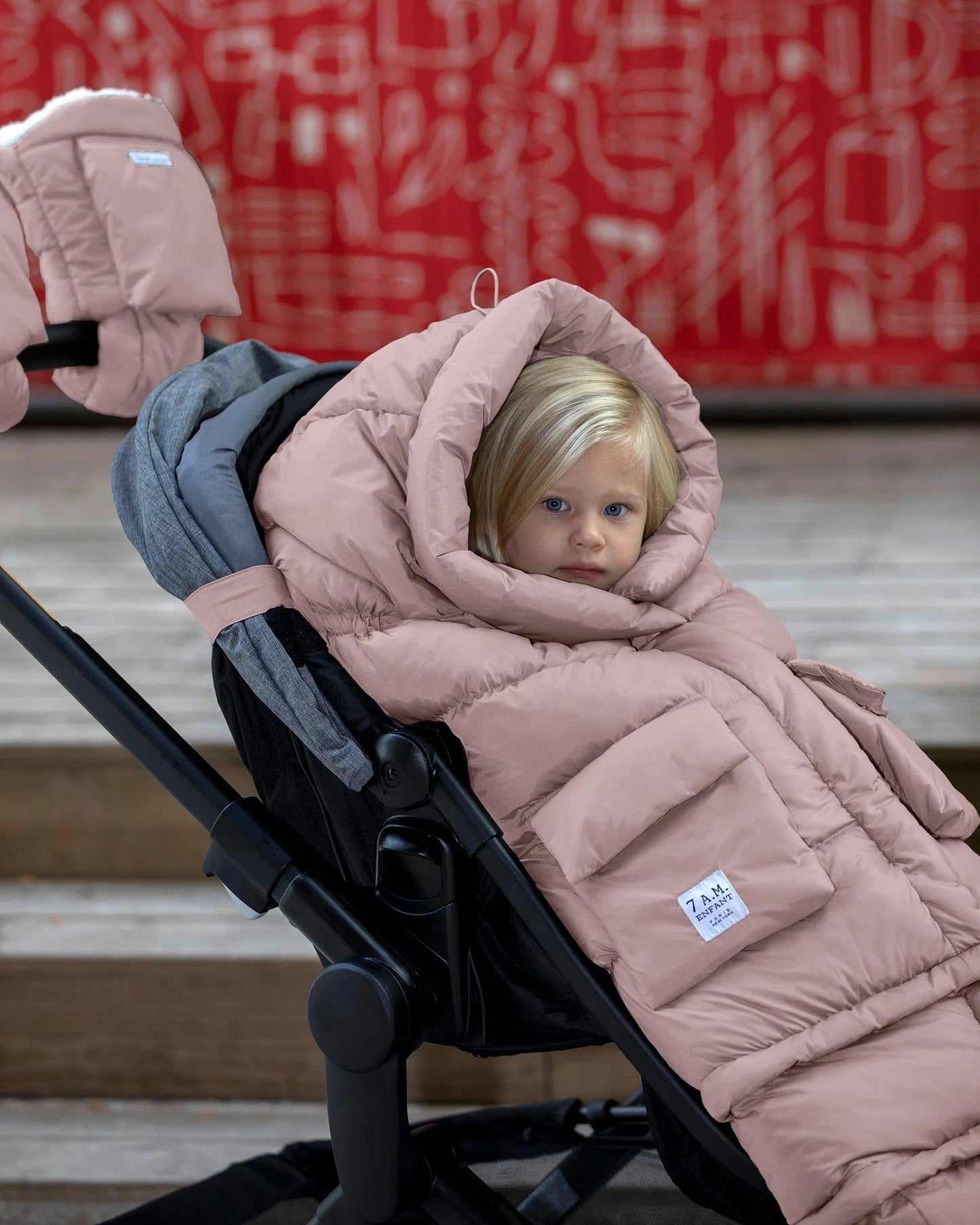 7 A.M. Blanket 212 Evolution Footmuff, Oslo Cloud - Ash Rose - B212E-ASR