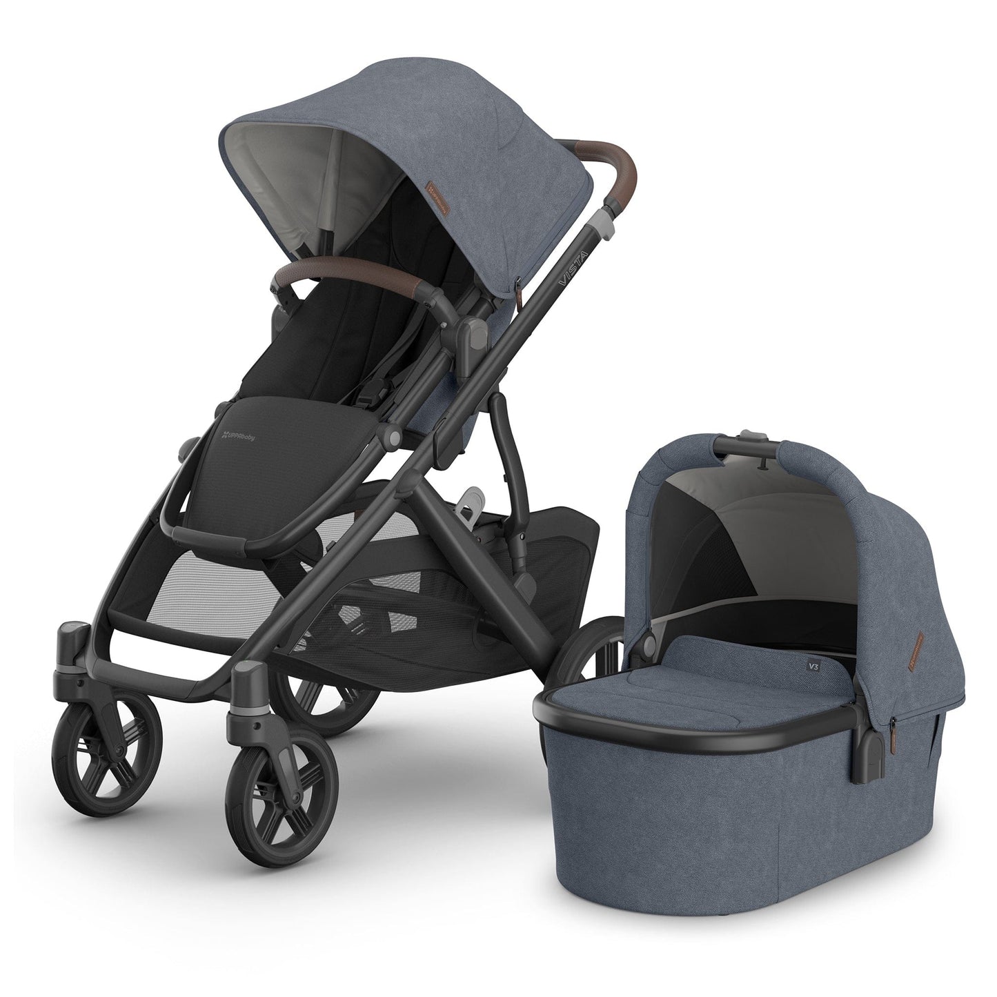 UPPAbaby Vista V3 Stroller + Bassinet V3 Bundle - Julian - BAS-0303-VSO-NA-JUL
