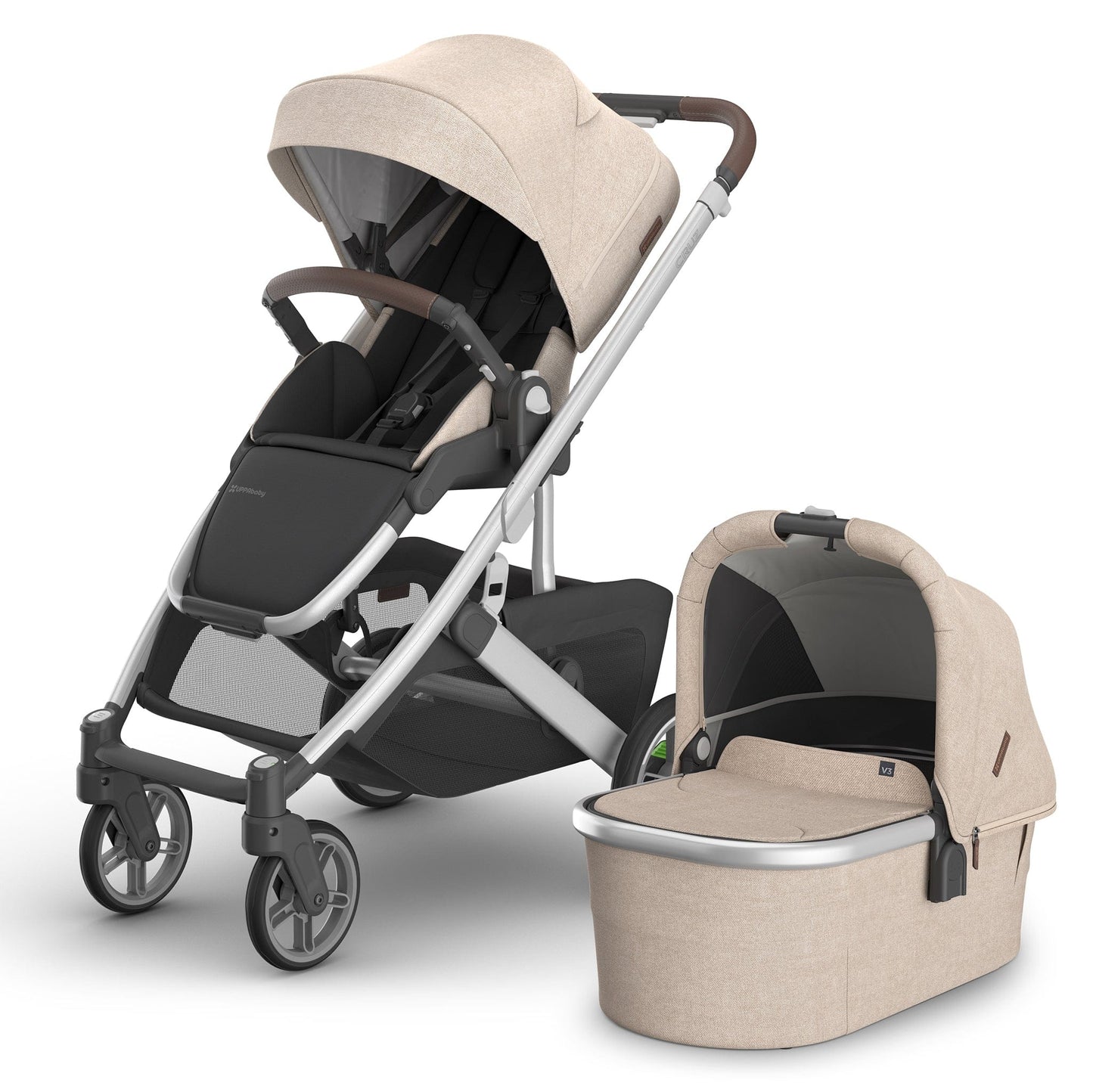 UPPAbaby Cruz V3 Stroller + Bassinet Bundle - Declan - BAS-0403-CRZ-NA-DCL
