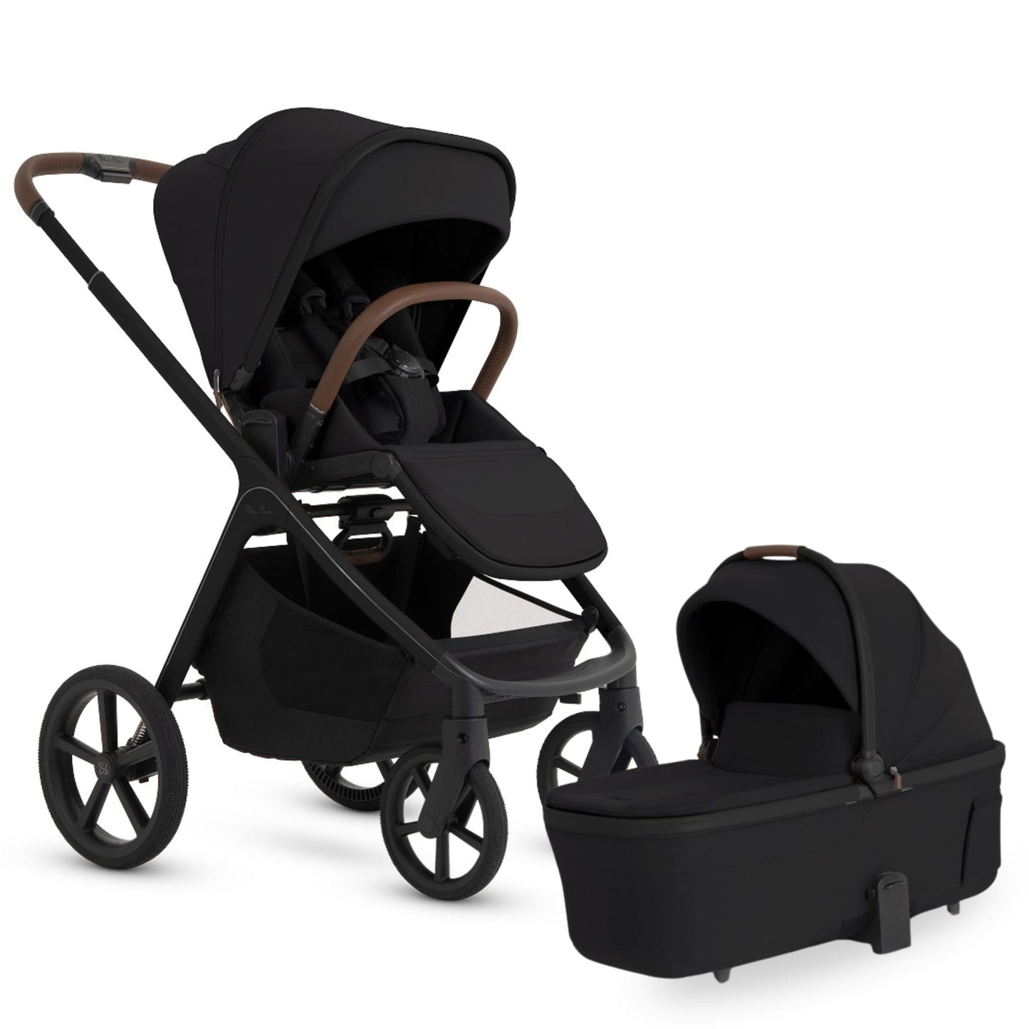 Silver Cross Cove 2 Full-Size All-Terrain Stroller + Bassinet Bundle - Onyx