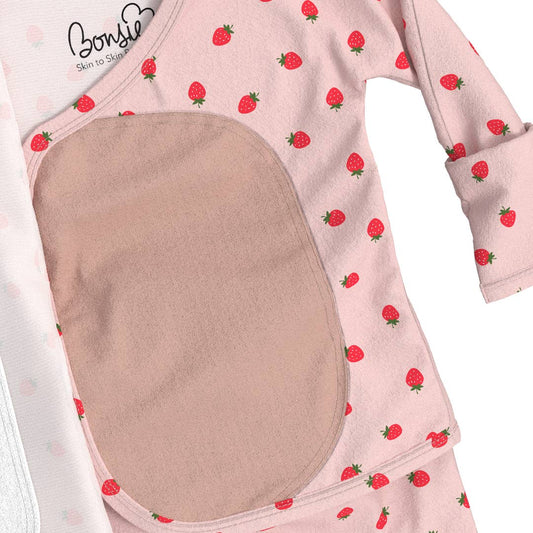 Bonsie Footie - Strawberries, Newborn