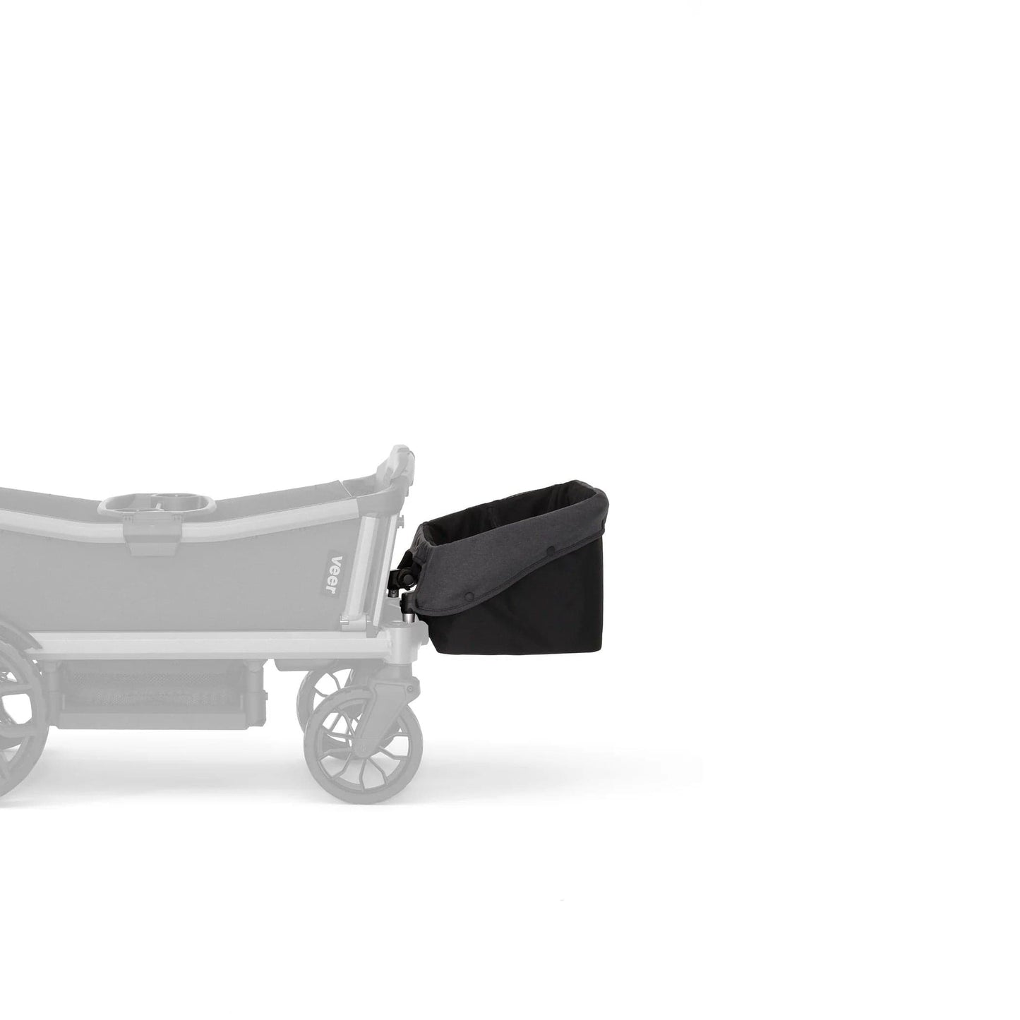 Veer Cruiser City XL Stroller Wagon + Canopy + Basket Bundle - Gray - BUN-CBC-CITY-XL