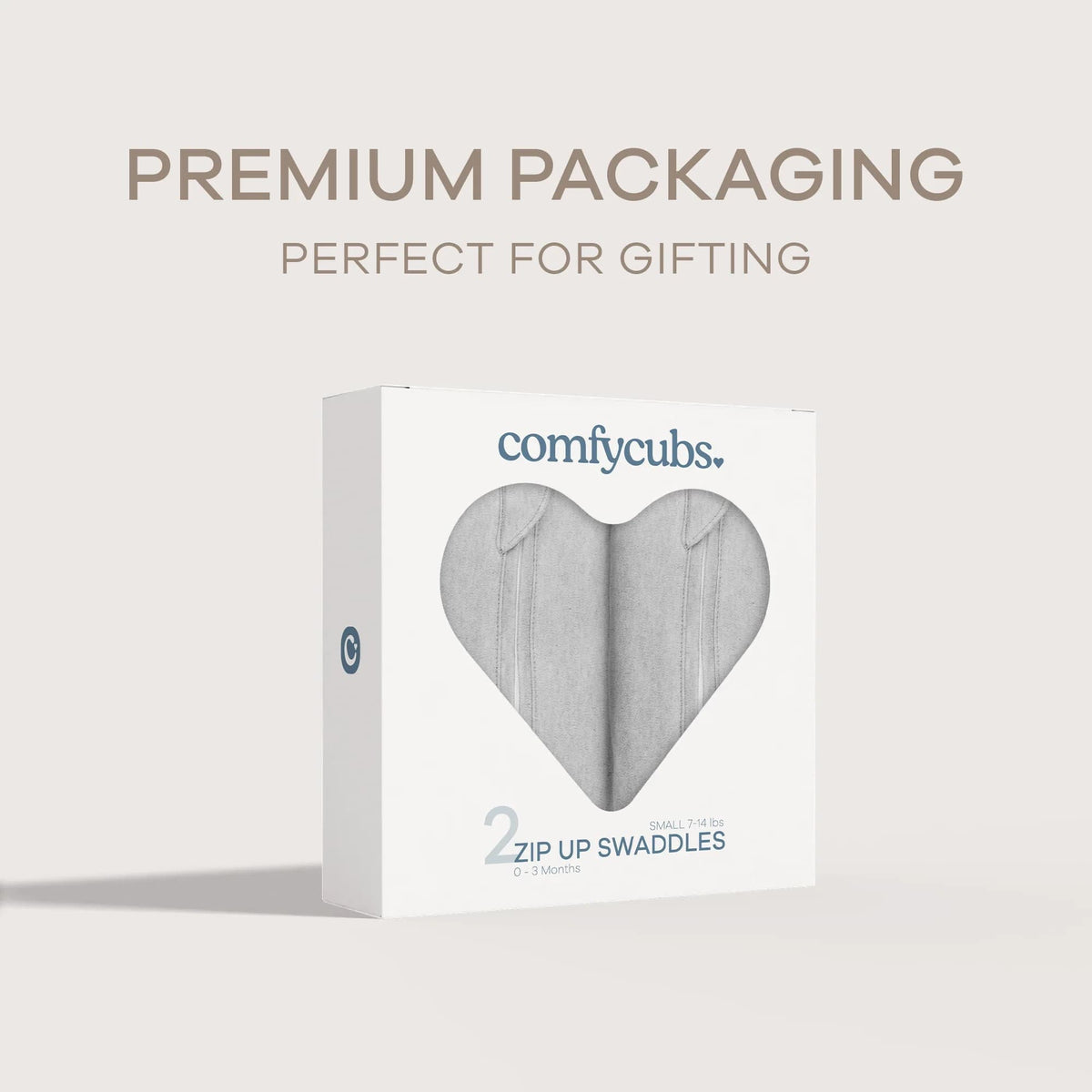 Comfy Cubs Easy Zipper Swaddle Blankets - Grey