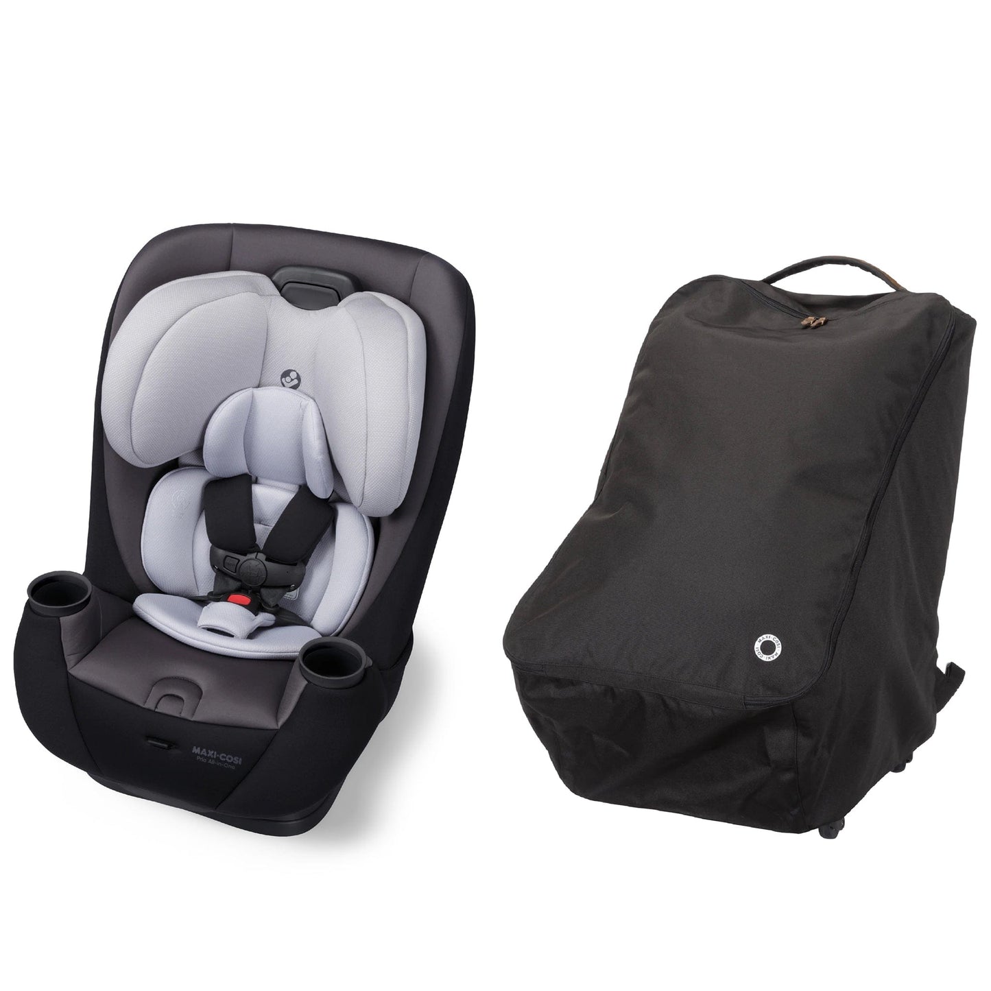 Maxi-Cosi Pria All-in-One Convertible Car Seat + Wheeled Travel Bag Bundle - Blackened Pearl - CC414FGDA-CC365BLK3