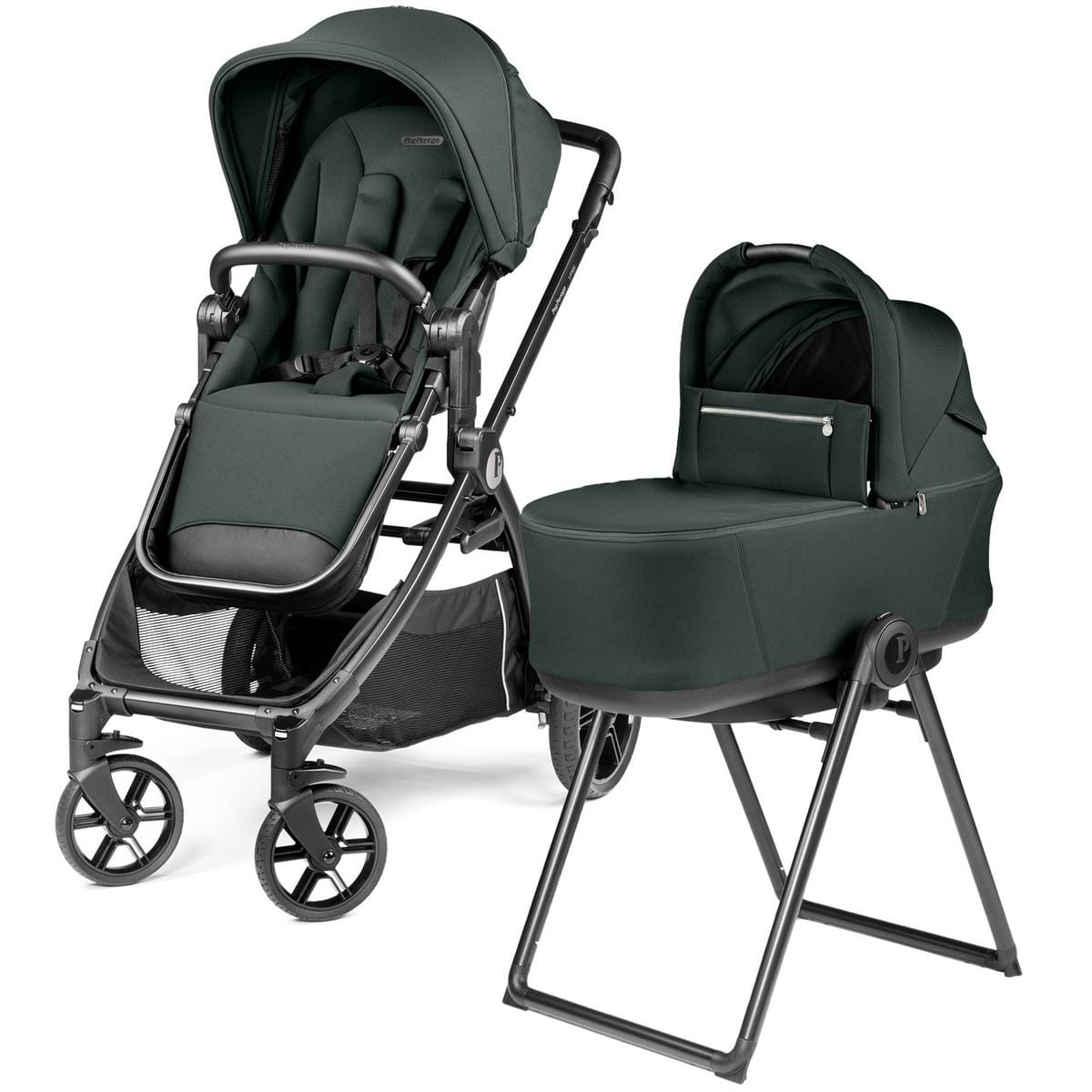peg perego bassinet and stand PEG YPSI Single-to-Double Stroller + Bassinet with Stand By Me Bundle