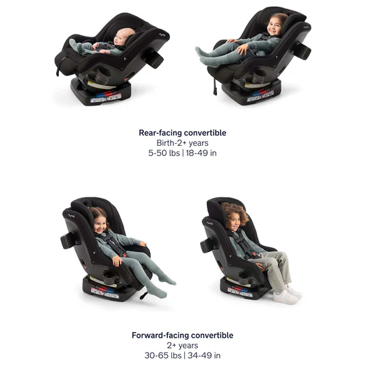 Nuna RAVA next Convertible Car Seat - Caviar - CS20400CVR