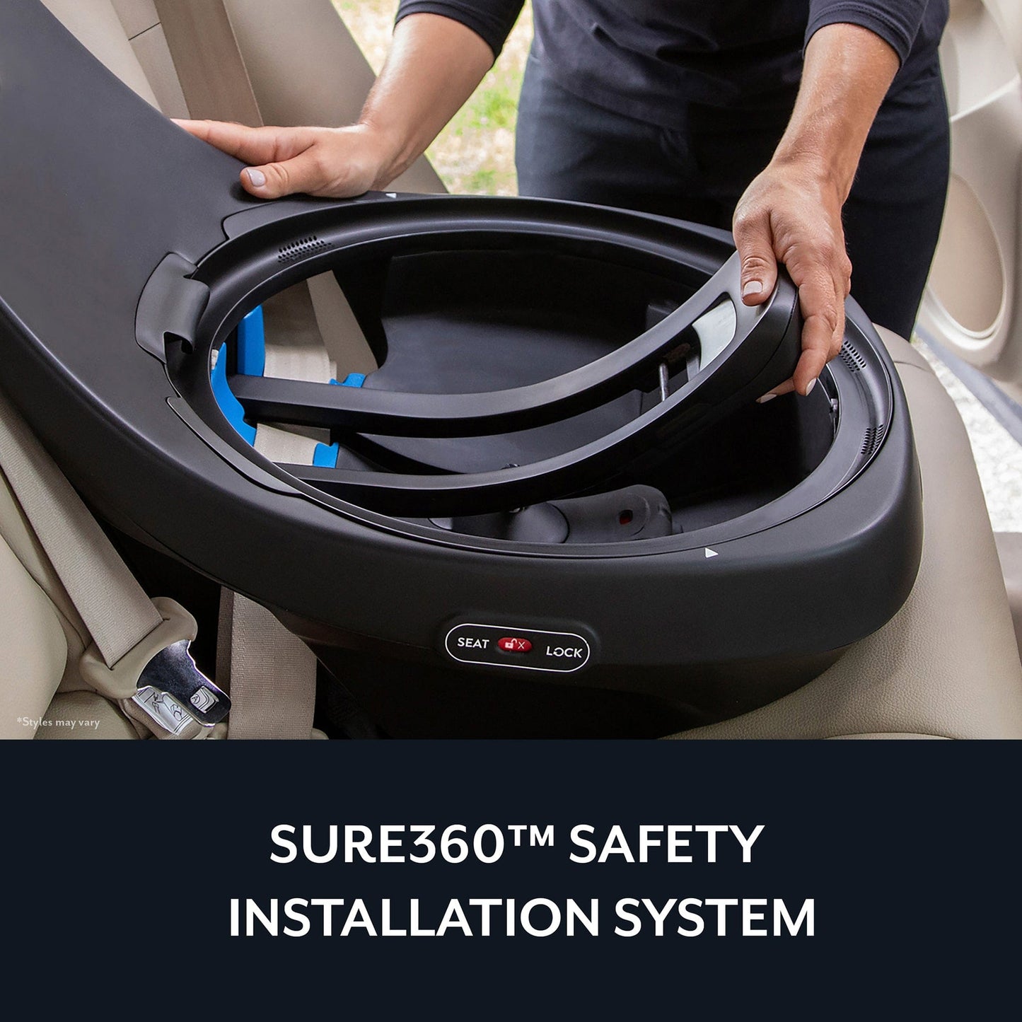 Evenflo Revolve360 Slim 2-in-1 Rotational Convertible Car Seat with Quick Clean Cover - Stow Blue - CS260112468